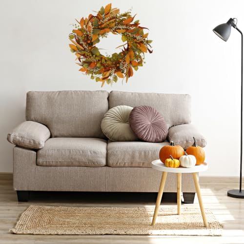WreathDream Fall Wreaths for Front Door 22" Autumn Wreath for Home Decor