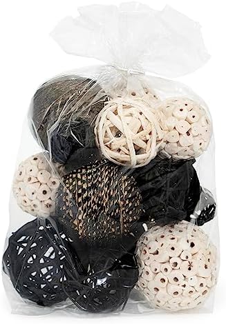 ANDALUCA Decorative Balls Orbs Bag (Black & White)