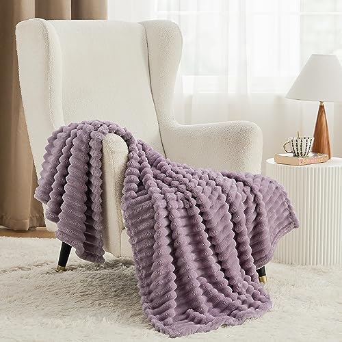 Bedsure Soft Light Purple Throw Blanket for Decor Gifts 50"x60"