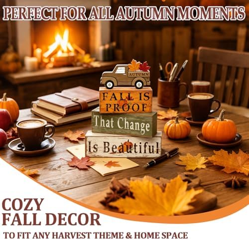 Leaves Truck Fall Decor, Fall Decorations for Home