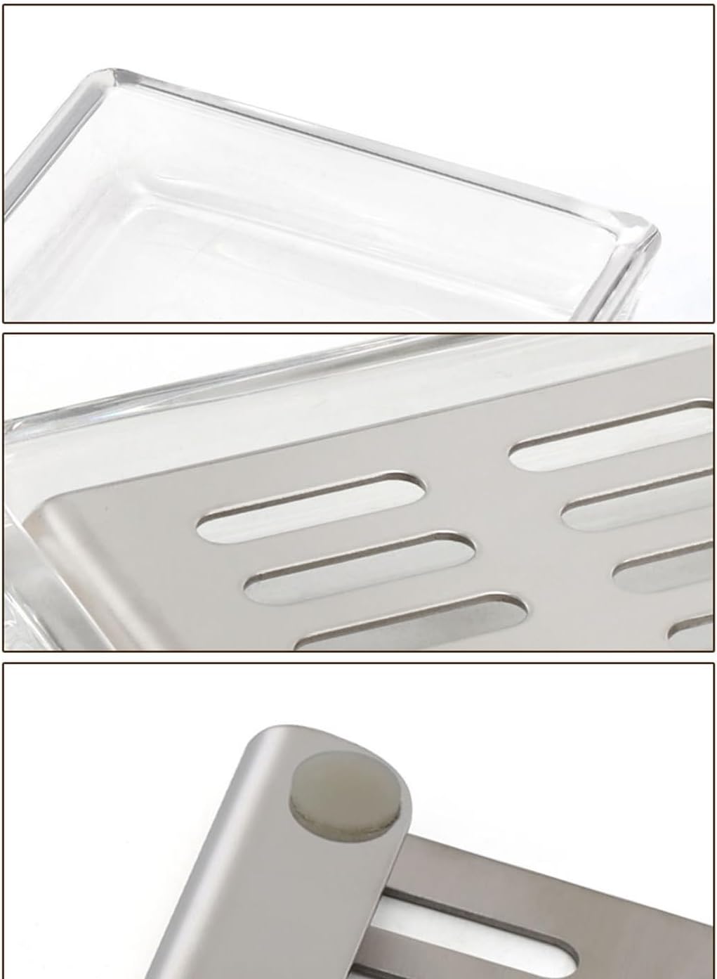 SUS304 Stainless Steel Tray Rectangular Soap Holder / Gold
