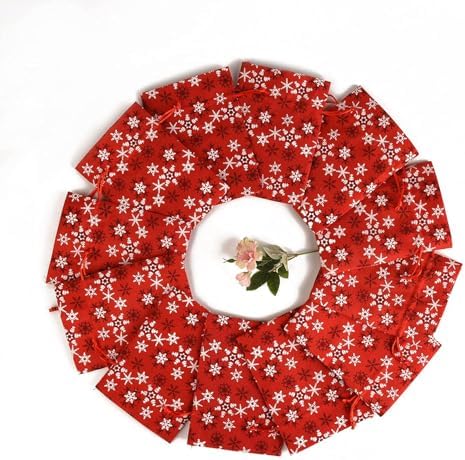 12 Pack Of Christmas Gift Bags With Drawstring Reusable Designs For Christmas Party Supplies Favors (snowflake, 13 * 18cm/5 * 7inch)