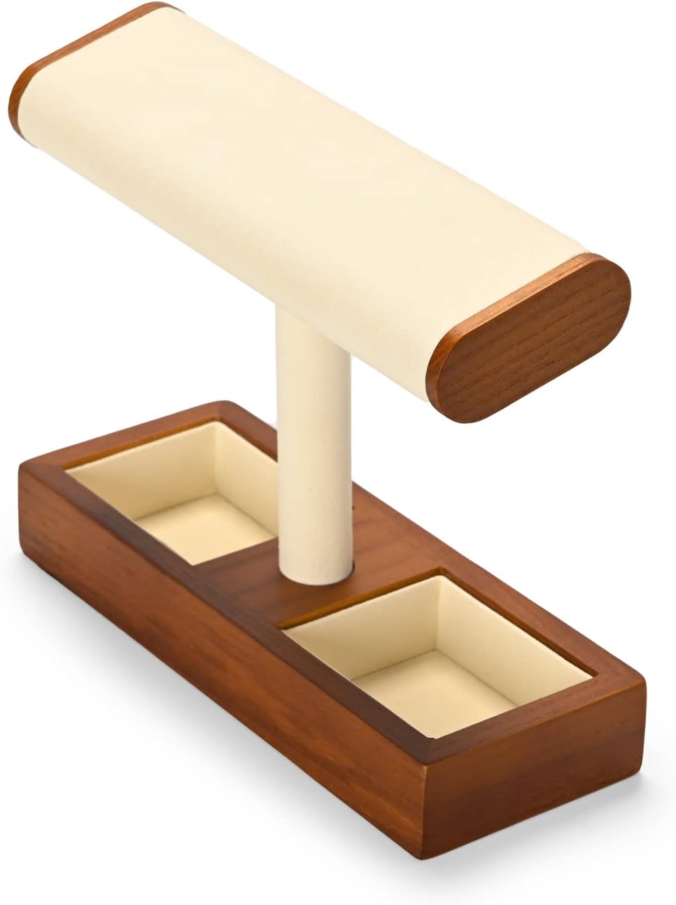Oirlv Solid Wood Watch Stand,Watch Display Holder for Men(Cream) | Watch Organizer Gift for Husband/Father,Keep Watches