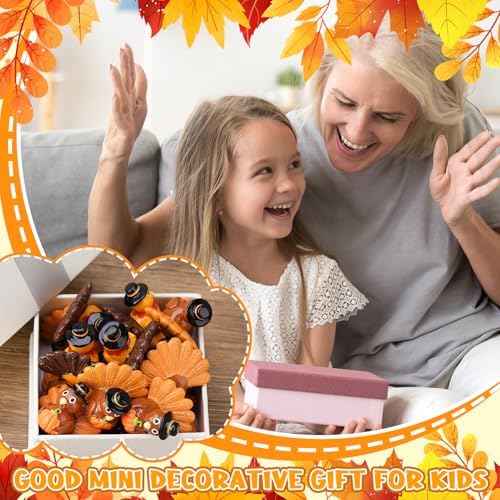 40 Pcs Thanksgiving Mini Resin Turkey Mini Turkey Figurines