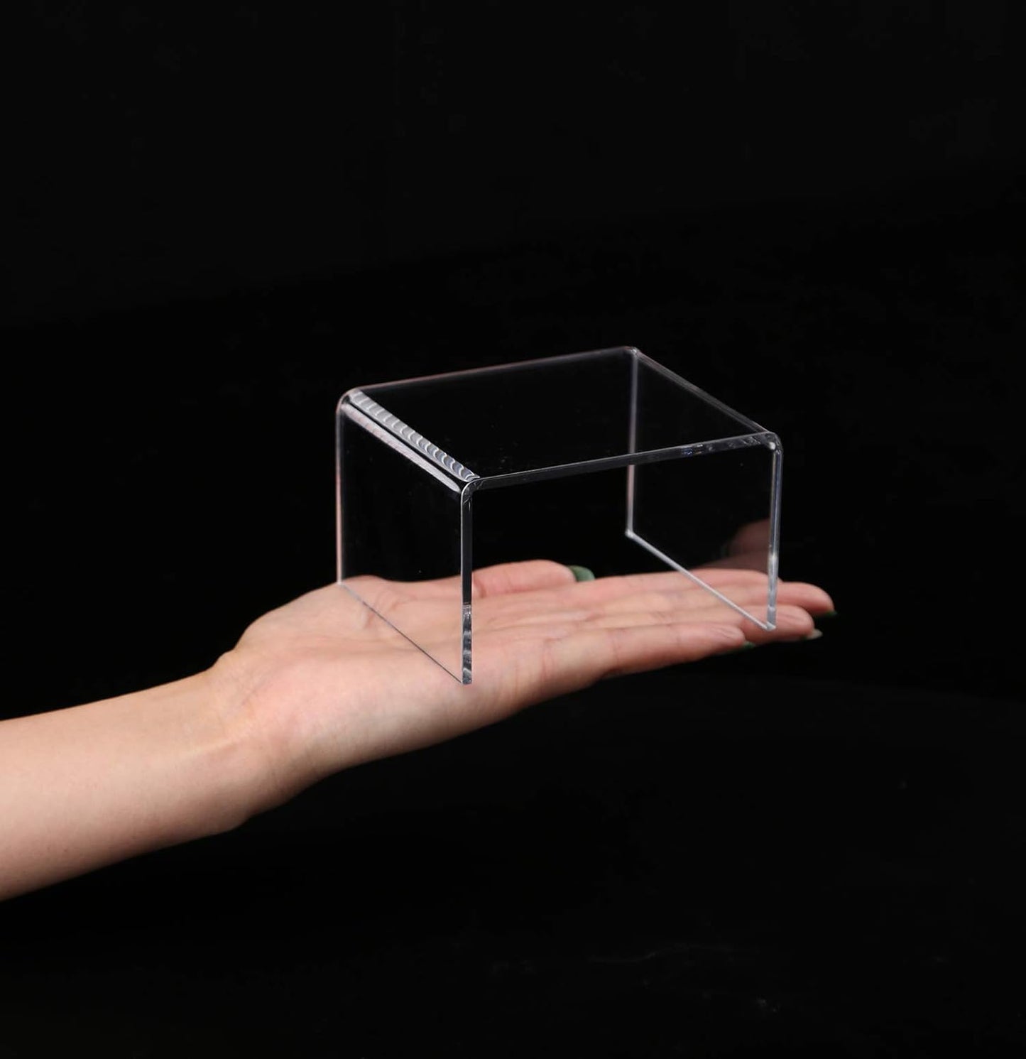 12 Packs Acrylic Display Risers Showcase for Jewelry / 12 PC / Clear