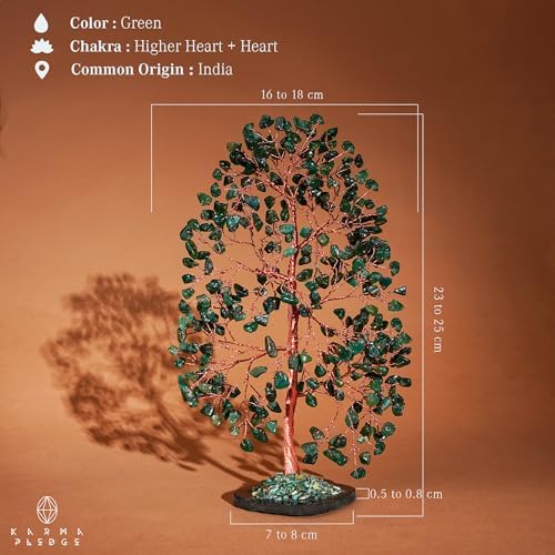 Crystal Tree of Life Birthday Gifts for Women, Men, Frineds, Handmade Green Aventurine Chakra Healing Tree for Home