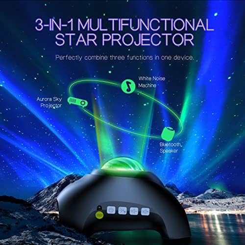 Northern Galaxy Light Aurora Projector with 33 Light Effects, Night Lights LED Star Projector for Bedroom Nebula Lamp