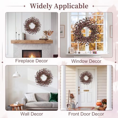 Artgar Fall Wreath, 24 Inch Fall Wreaths for Front Door