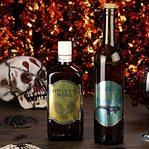 Chinco 36 Piece Halloween Apothecary Labels for Wine Bottle