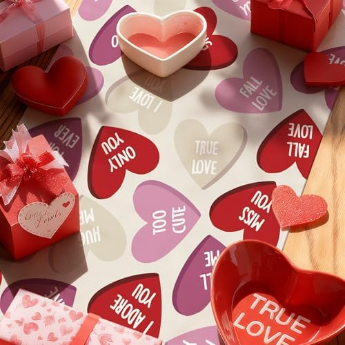 OHOME Valentines Day Decorations - Valentines Table Runner