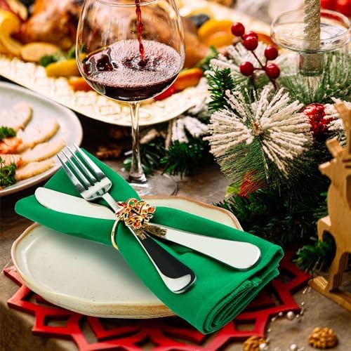 24 Pcs Christmas Napkin Rings Holiday Napkin Holders
