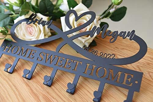 Personalized Metal Infinity Heart Key Hooks