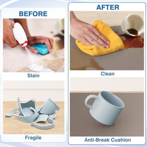 StepRite 1-Inch Kitchen Mats for Floor, 2-Piece Anti-Fatigue Rugs, Khaki