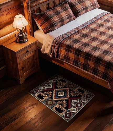 YIHOUSE Washable Western Cabin Area Rug 2x3 Entryway