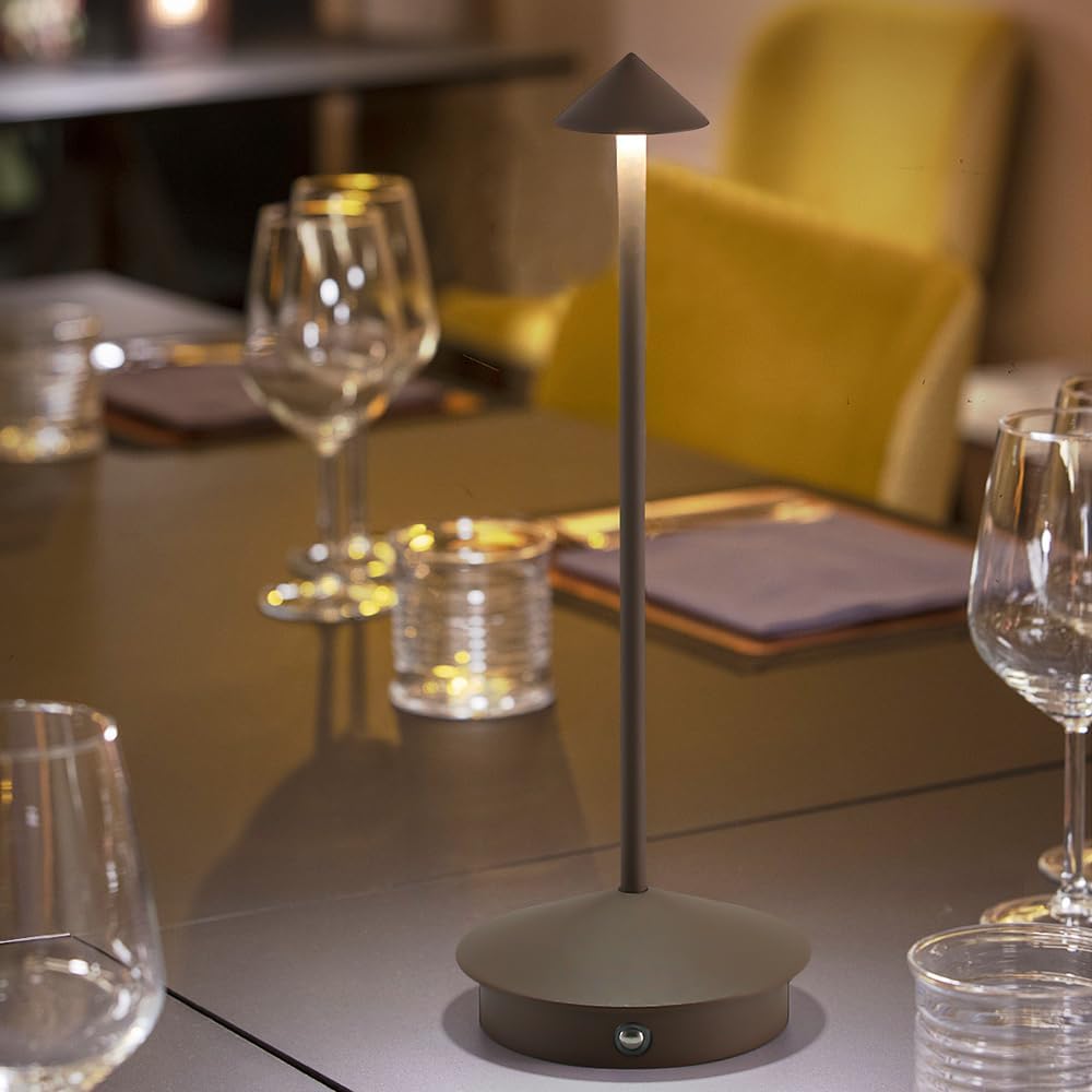2 Pack LED Rechargeable Cordless Table Lamps,Portable Outdoor 5000mAh Battery Operated Table Light Touch Control 3