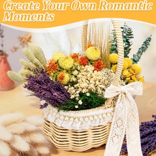 150Pcs DIY Natural Dried Flower Set, Preserved Mini Flowers Bouquets