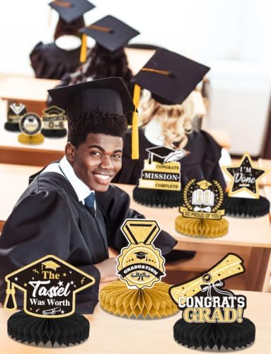 9Pcs Graduation Centerpieces for Tables 2026, Graduation Table Decorations