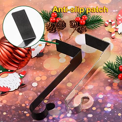 ARCHCRTC 6 Pcs Christmas Stocking Holders Mantel Hook Hangers Fireplace Hooks Hanger Christmas Stocking Hook Fireplace Hanger Grip for Christmas Party Decorations (Silver, 6)