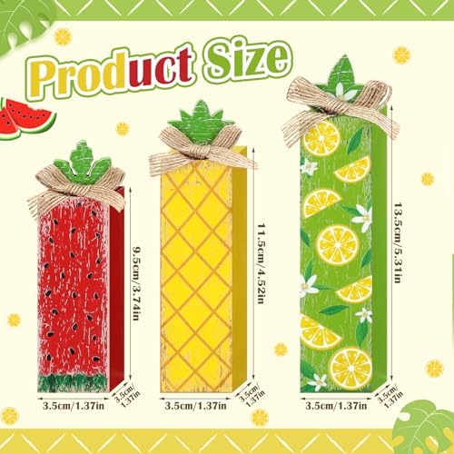 Redbaker 3 Pcs Summer Fruit Table Decor, Summer Decorations for Home
