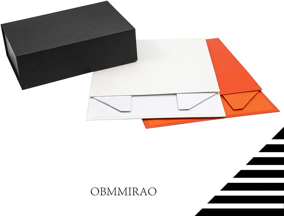 Foldable Magnetic Gift Boxes / Black / 13 x 9 x 4 / Set of 5
