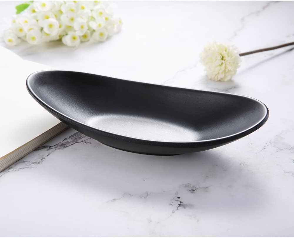 Ring Dish Centerpiece Jewelry Tray Key Tray Organizer for entryway / Big Oval / Black