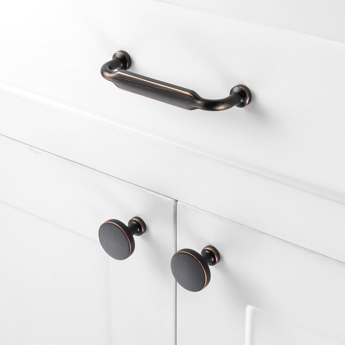 Cabinet Pulls Brushed Bronze Cabinet / 3" Hole Centers / Classic / Oil Rubbed Bronze / 3 Inch
