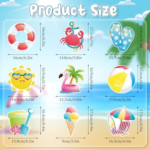 Summer Pool Hanging Swirls, 36 Pcs
