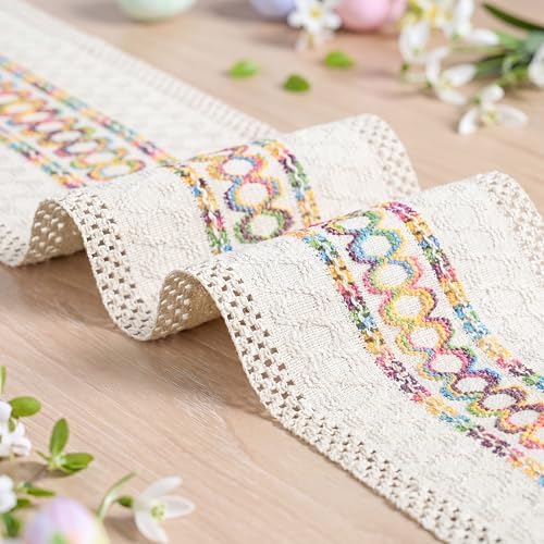 Artoid Mode Colorful Farmhouse Rustic Table Runner 12x90 Inch