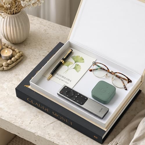 Faux Decor Book Storage Box for Decoration / Grey&beige - Mid Century / 2 Book Set / Set of 2