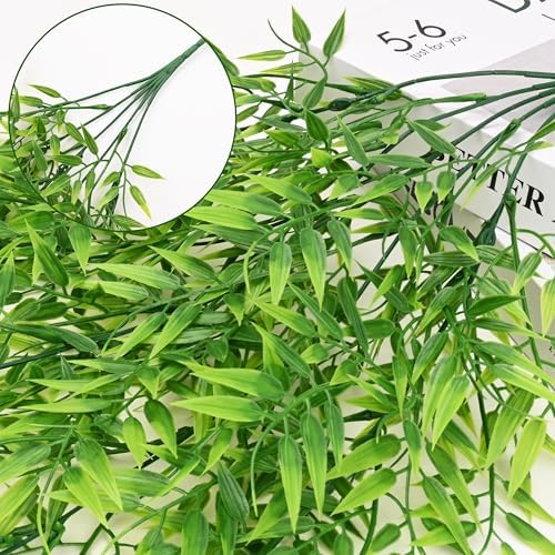 Waipfaru 4Pcs Artificial Hanging Plants, Fake Willow Leaves Vines