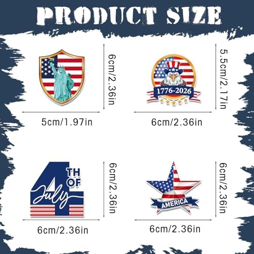 250 Anniversary USA Stickers - 100 Pcs 250th Year Patriotic America Merchandise Decals Bulk for Water Bottle Car Laptop Keyboard Phone American Gifts Favors for 4th of July Independence Day