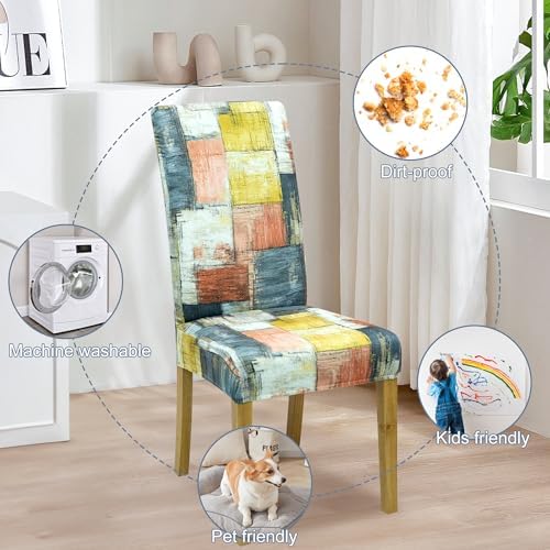 Dining Chair Covers, Stretch Seat Covers, Washable Furniture Protector