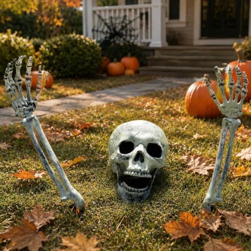 1 Pack Halloween Skeleton Groundbreaker Stakes,Outdoor Yard Decorations