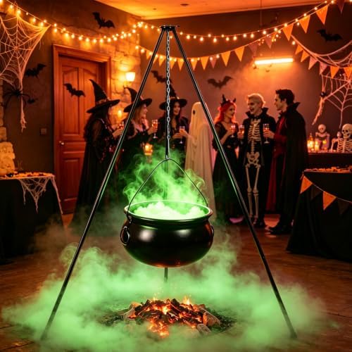 Halloween Decorations Outdoor Large Witch Cauldron with 52" Tripod Stand