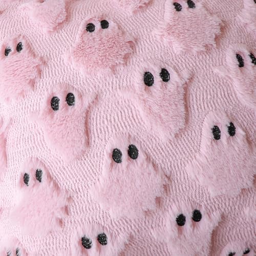 Halloween Pillow Covers 18x18 Set of 2 Pink Ghost Farmhouse Home Decor