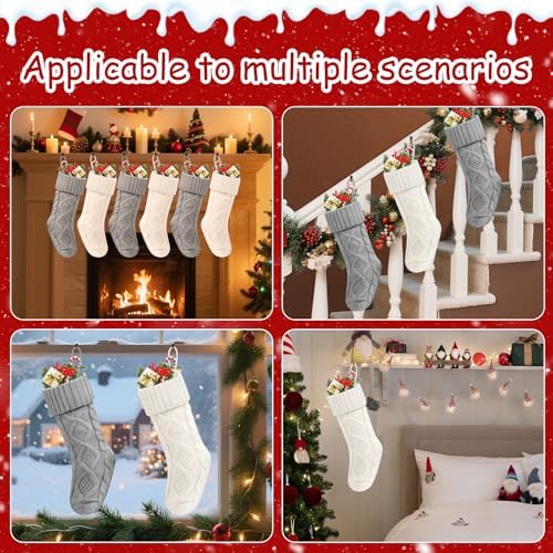 Christmas Stockings 18 Inches,Knitted Socks Christmas Decoration