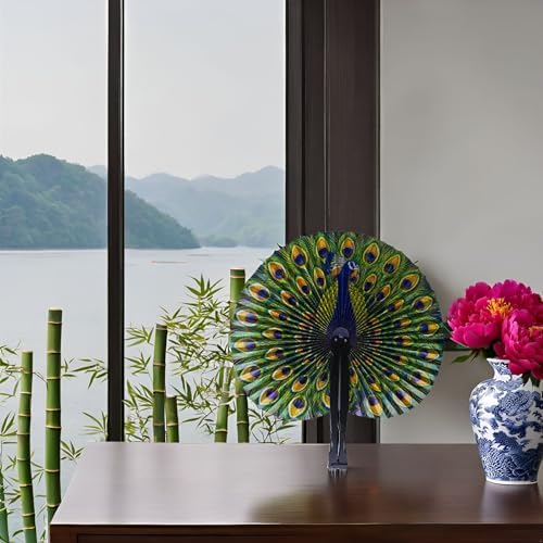 20 Pcs 10" Peacock Paper Fans