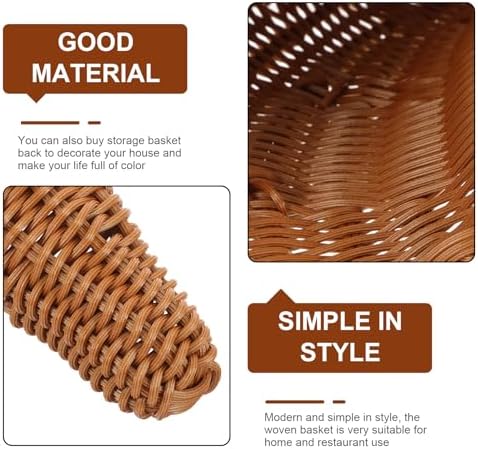 ARTIBETTER Thanksgiving Cornucopia Basket Table Decoration Woven Food Holder Cornucopia Fall Centerpiece for Christmas Harvest Dining Table Decor Khaki