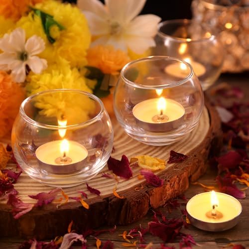 Volens 24PCS Clear Votive Candle Holders for Table Centerpieces
