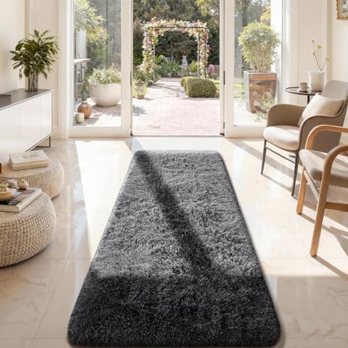 Ophanie Runner Rug for Hallway,2x7 Washable Non-Slip Fluffy Soft Bedside Rugs,Bedroom Living Room Shaggy Carpet for