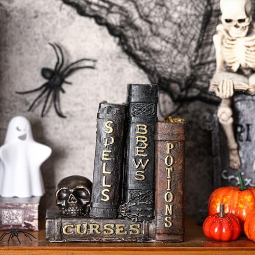 Namalu Halloween Mantel Decor Halloween Book Decor, Skull Style