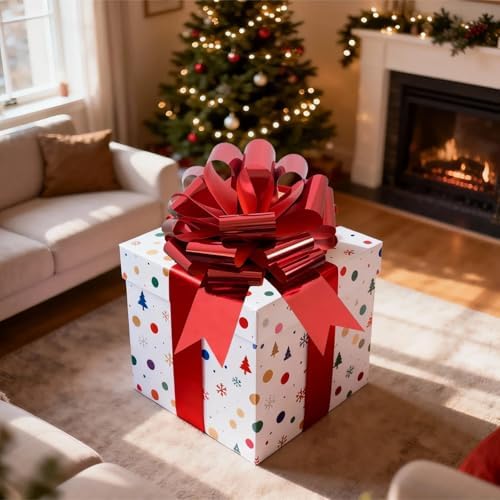 Big Car Bow, 16 Inch Huge Red Bow for Car Bike Gift Birthday House Decor
