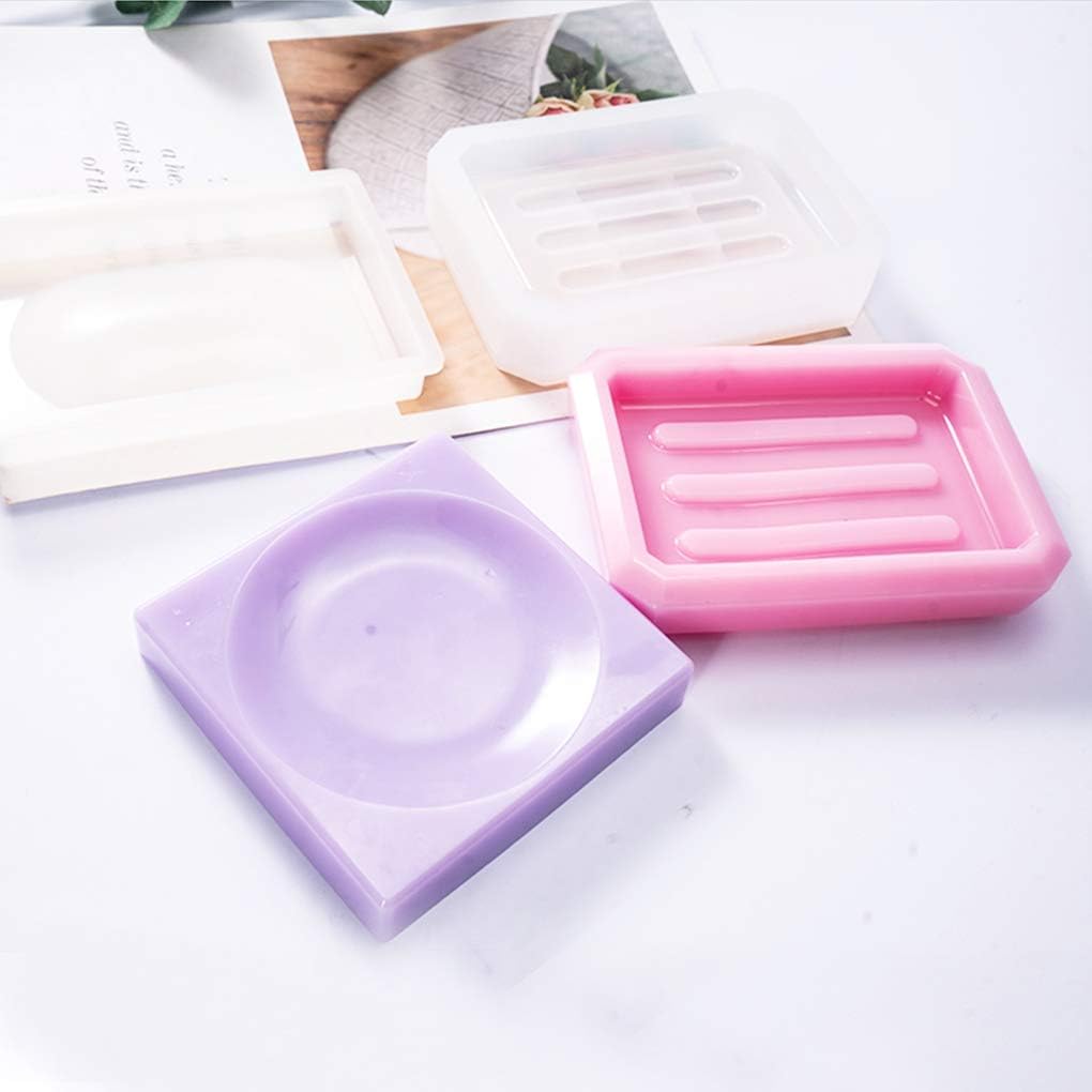 Rectangle Silicone Soap Tray Mold / Soap Dish Molds / Set of 2