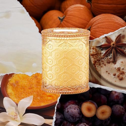 LA JOLIE MUSE Pumpkin Chai Scented Candles for Home,Natural Soy Wax 40Hrs