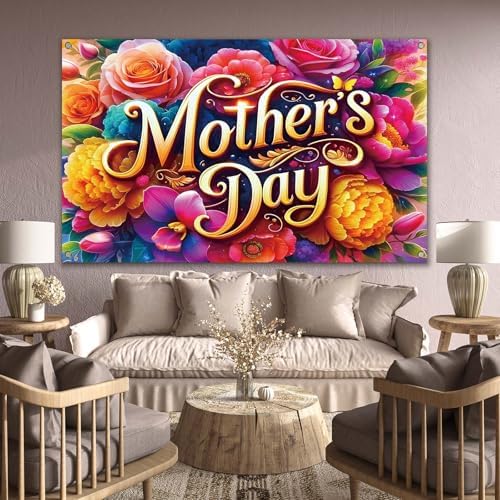 Mothers Day Backdrop Feliz Dia De Las Madres Decoration for Home