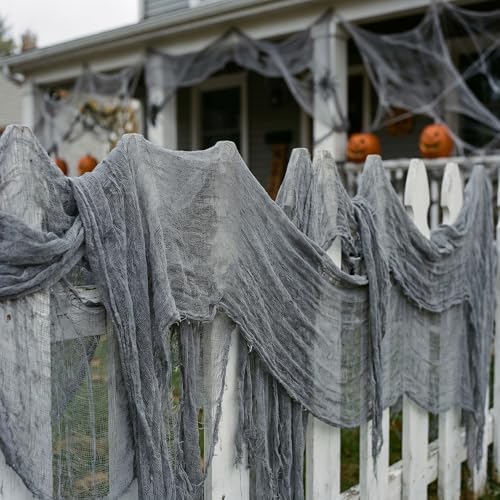 300'' x 39'' Large Halloween Scary Gauze, Spooky Cloth Party Decoration