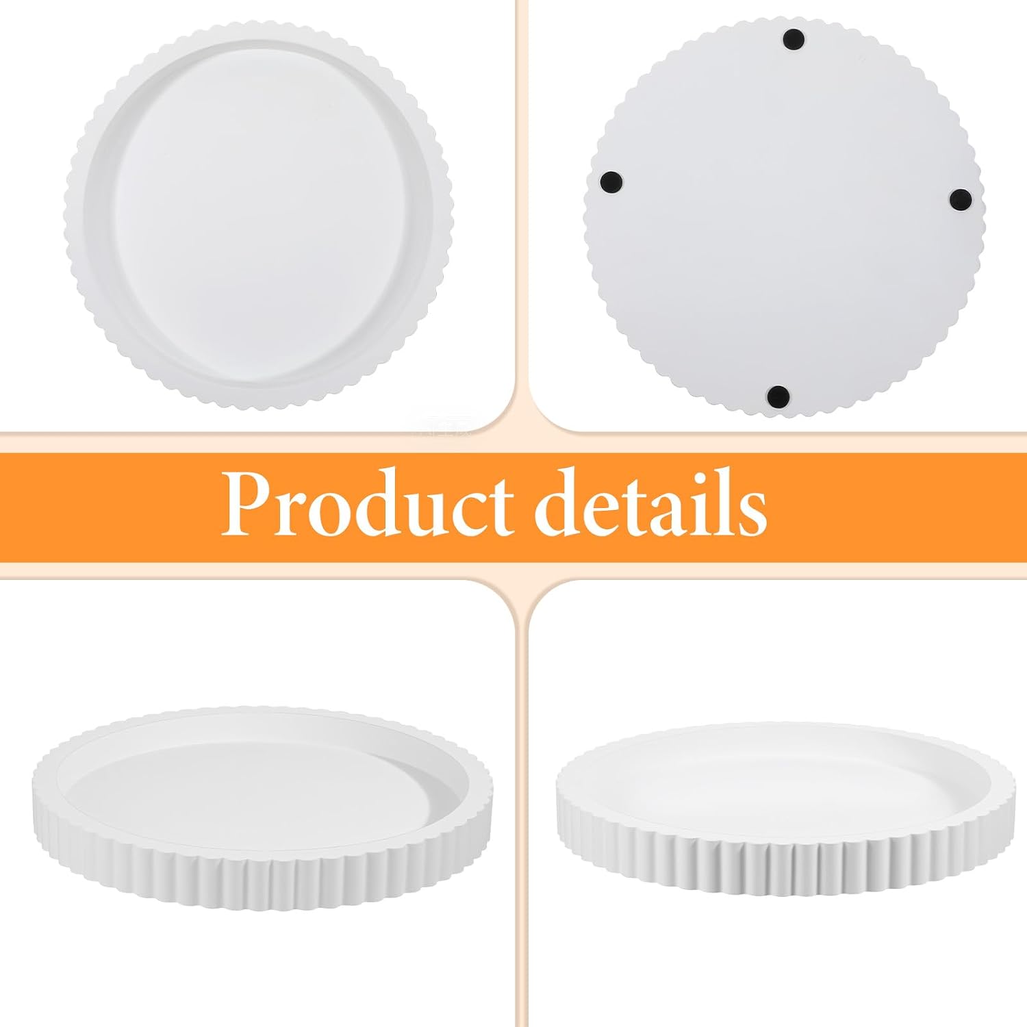 in Decorative Tray / White / 11 Inch
