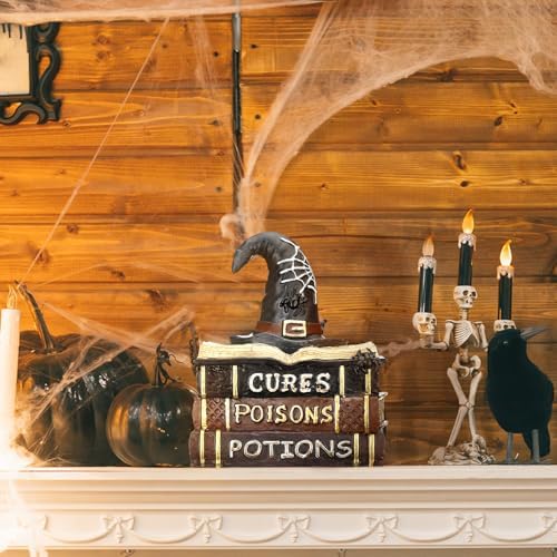 Namalu Halloween Mantel Decor Halloween Book Decor, Witch Hat Style