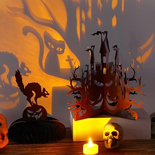 Funrous 9 Pcs Halloween Table Centerpieces Decorations Honeycomb Gothic