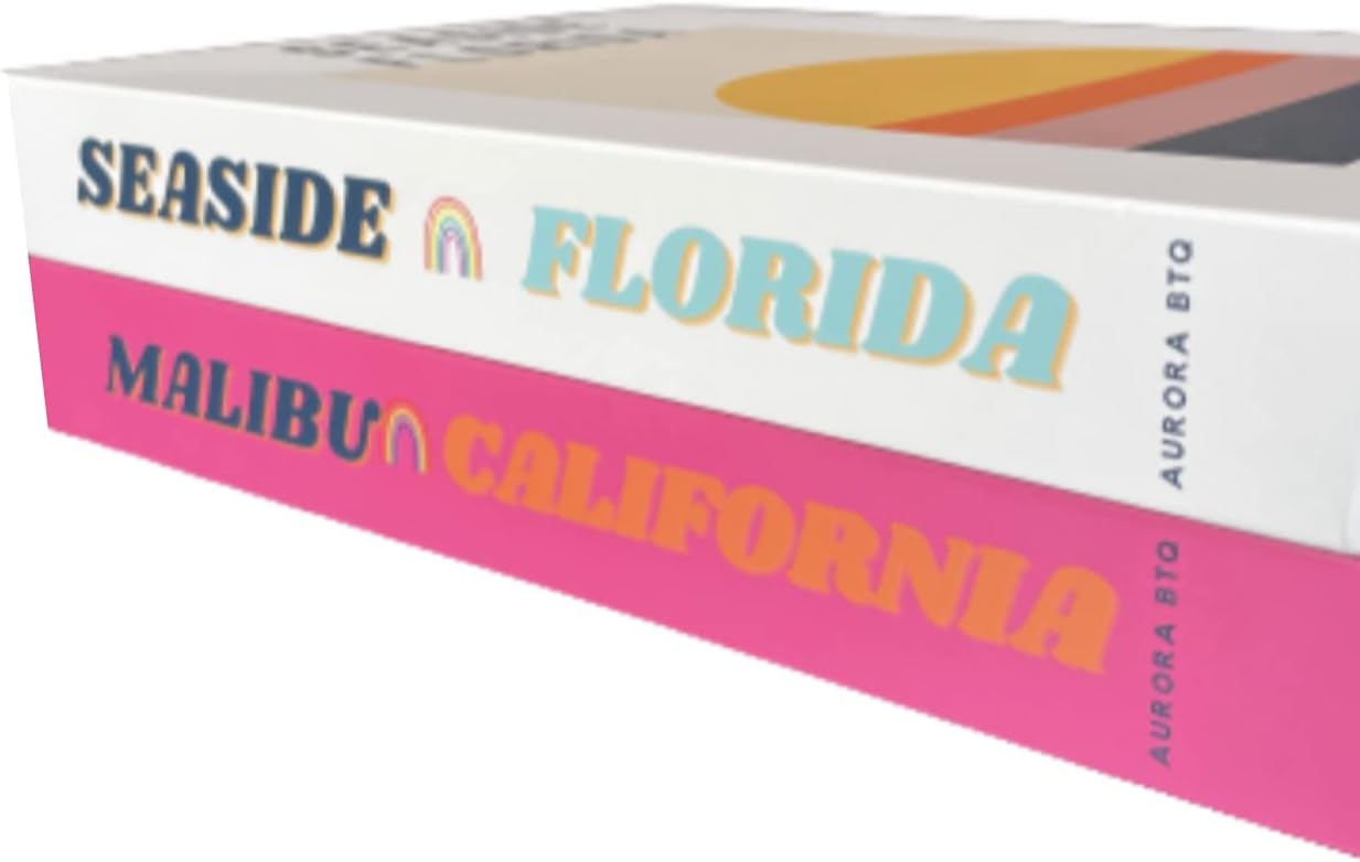 Women Modern Preppy Aesthetic Stacked Home Book Decor / Pink